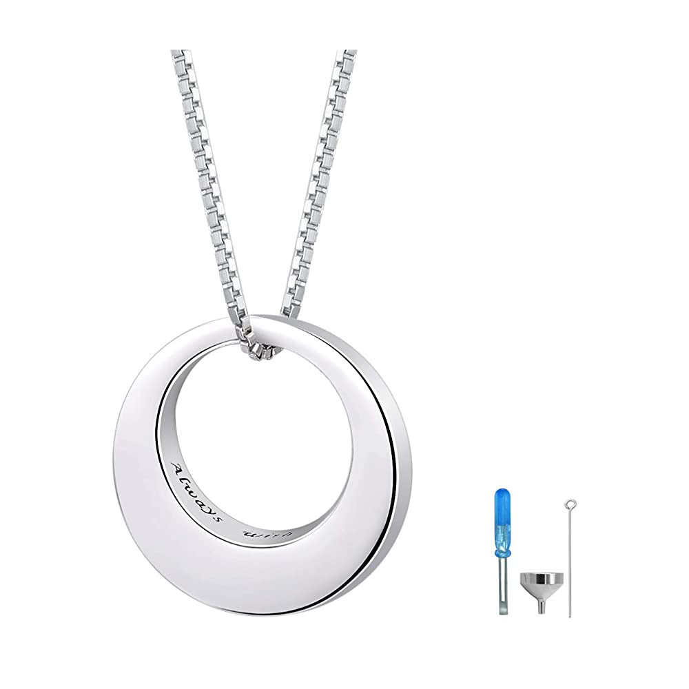 mingkejw Cremation Jewelry Stainless Steel Musical Saxophone Keepsake Memorial Urn Necklace for Ashes Instrument Music Charm Pendant for Men/Women 